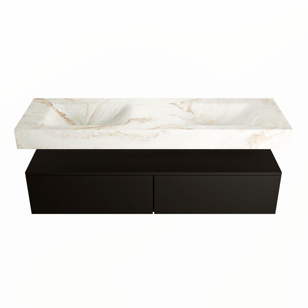 MONDIAZ ALAN-DLUX 150cm mueble de baño Urban 2 cajones. Lavabo CLOUD Doble sin orificios color Frappe. 4 MONDIAZ ALAN-DLUX 150cm mueble de baño Urban 2 cajones. Lavabo CLOUD Doble sin orificios color Frappe. - Imagen 4