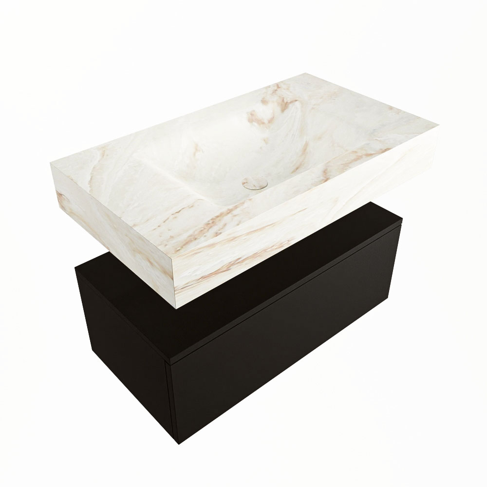 MONDIAZ ALAN-DLUX 80cm mueble de baño Urban 1 cajón. Lavabo CLOUD Centro sin orificios color Frappe. 5 MONDIAZ ALAN-DLUX 80cm mueble de baño Urban 1 cajón. Lavabo CLOUD Centro sin orificios color Frappe. - Imagen 5