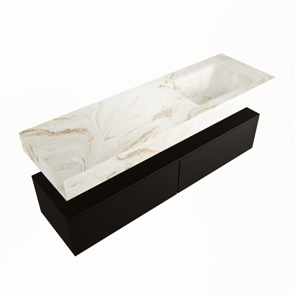 MONDIAZ ALAN-DLUX 150cm mueble de baño Urban 2 cajones. Lavabo CLOUD Derecho sin orificios color Frappe. 5 MONDIAZ ALAN-DLUX 150cm mueble de baño Urban 2 cajones. Lavabo CLOUD Derecho sin orificios color Frappe. - Imagen 5