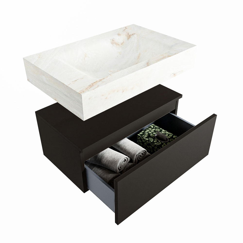MONDIAZ ALAN-DLUX 70cm mueble de baño Urban 1 cajón. Lavabo CLOUD Centro 1 orificio color Frappe. 6 MONDIAZ ALAN-DLUX 70cm mueble de baño Urban 1 cajón. Lavabo CLOUD Centro 1 orificio color Frappe. - Imagen 6