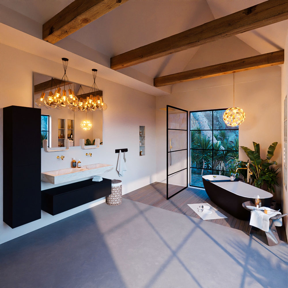 MONDIAZ ALAN-DLUX 120cm mueble de baño Urban 1 cajón. Lavabo CLOUD Doble sin orificios color Frappe. 3 MONDIAZ ALAN-DLUX 120cm mueble de baño Urban 1 cajón. Lavabo CLOUD Doble sin orificios color Frappe. - Imagen 3
