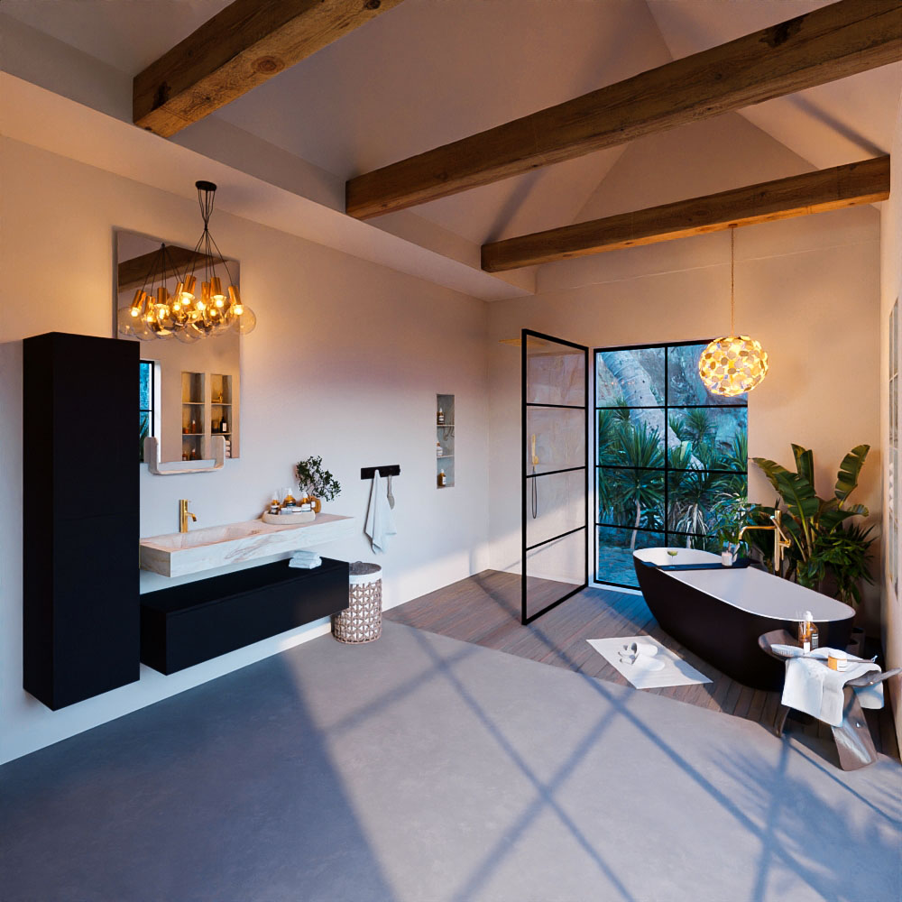 MONDIAZ ALAN-DLUX 120cm mueble de baño Urban 1 cajón. Lavabo CLOUD Izquierda 1 orificio color Frappe. 3 MONDIAZ ALAN-DLUX 120cm mueble de baño Urban 1 cajón. Lavabo CLOUD Izquierda 1 orificio color Frappe. - Imagen 3