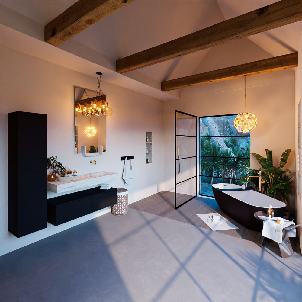 MONDIAZ ALAN-DLUX 120cm mueble de baño Urban 2 cajones. Lavabo CLOUD Derecho sin orificios color Frappe. 3 MONDIAZ ALAN-DLUX 120cm mueble de baño Urban 2 cajones. Lavabo CLOUD Derecho sin orificios color Frappe. - Imagen 3