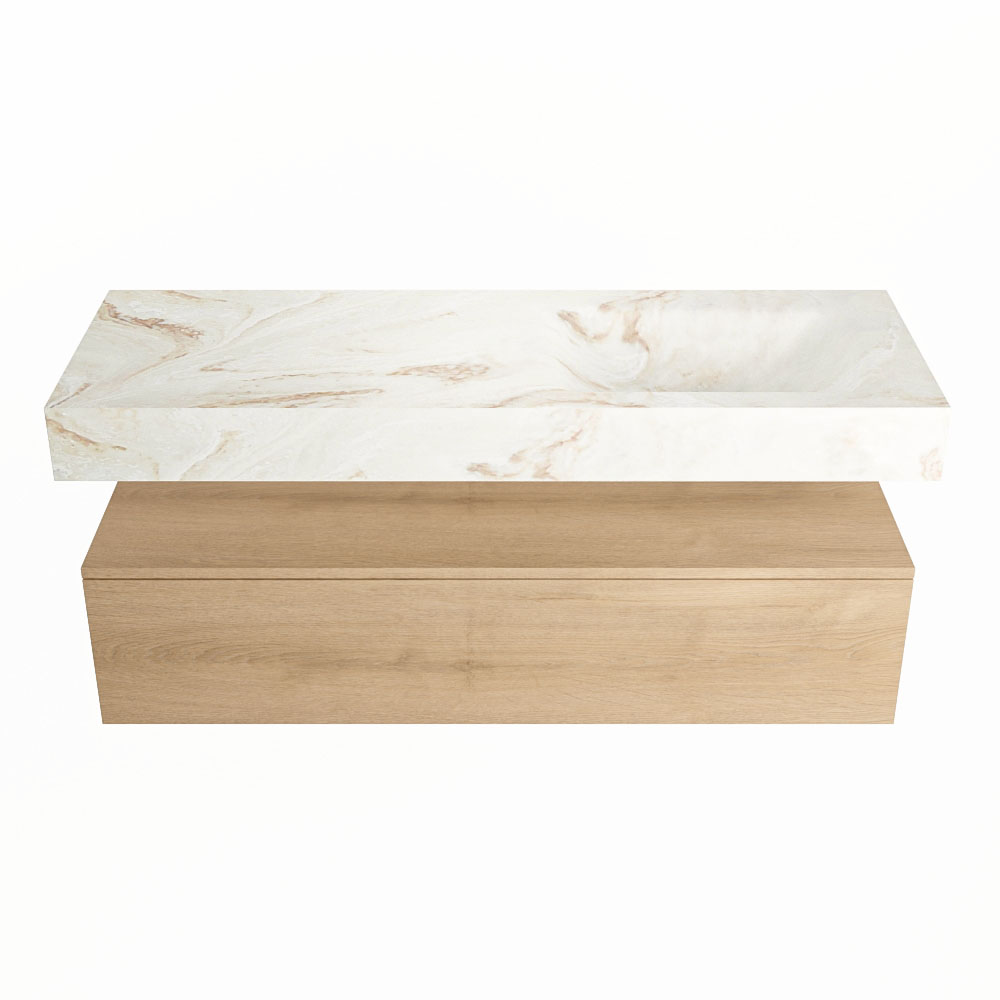 MONDIAZ ALAN-DLUX 130cm mueble de baño Washed Oak 1 cajón. Lavabo CLOUD Derecho sin orificios color Frappe. 4 MONDIAZ ALAN-DLUX 130cm mueble de baño Washed Oak 1 cajón. Lavabo CLOUD Derecho sin orificios color Frappe. - Imagen 4