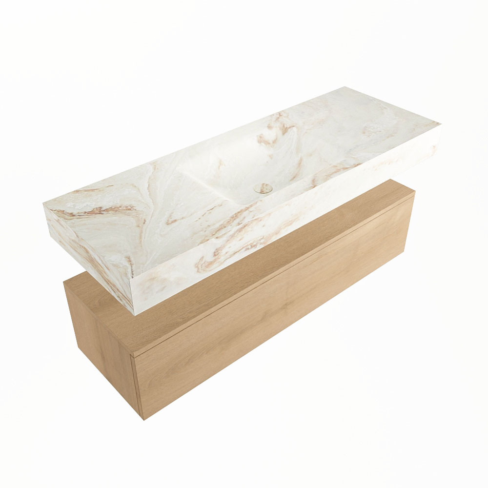 MONDIAZ ALAN-DLUX 130cm mueble de baño Washed Oak 1 cajón. Lavabo CLOUD Centro sin orificios color Frappe. 5 MONDIAZ ALAN-DLUX 130cm mueble de baño Washed Oak 1 cajón. Lavabo CLOUD Centro sin orificios color Frappe. - Imagen 5
