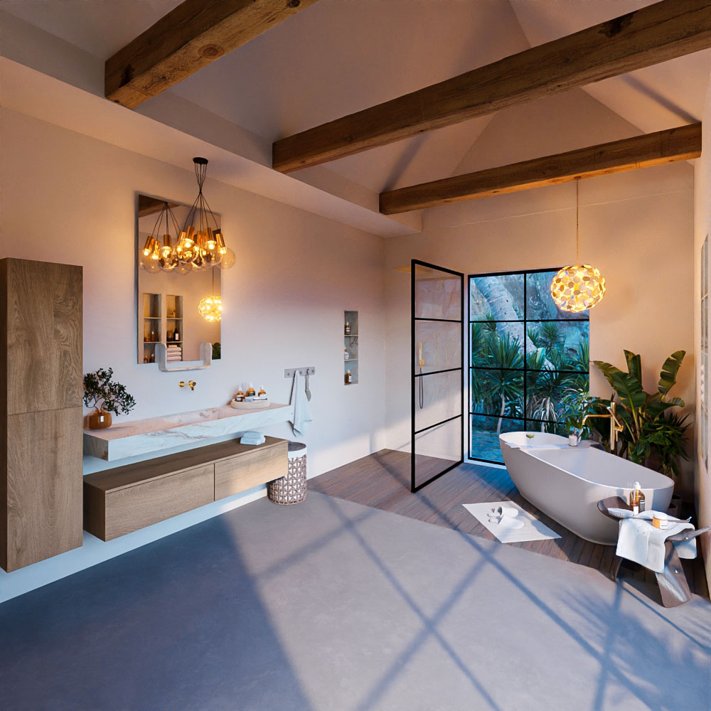 MONDIAZ ALAN-DLUX 150cm mueble de baño Washed Oak 2 cajones. Lavabo CLOUD Centro sin orificios color Frappe. 3 MONDIAZ ALAN-DLUX 150cm mueble de baño Washed Oak 2 cajones. Lavabo CLOUD Centro sin orificios color Frappe. - Imagen 3