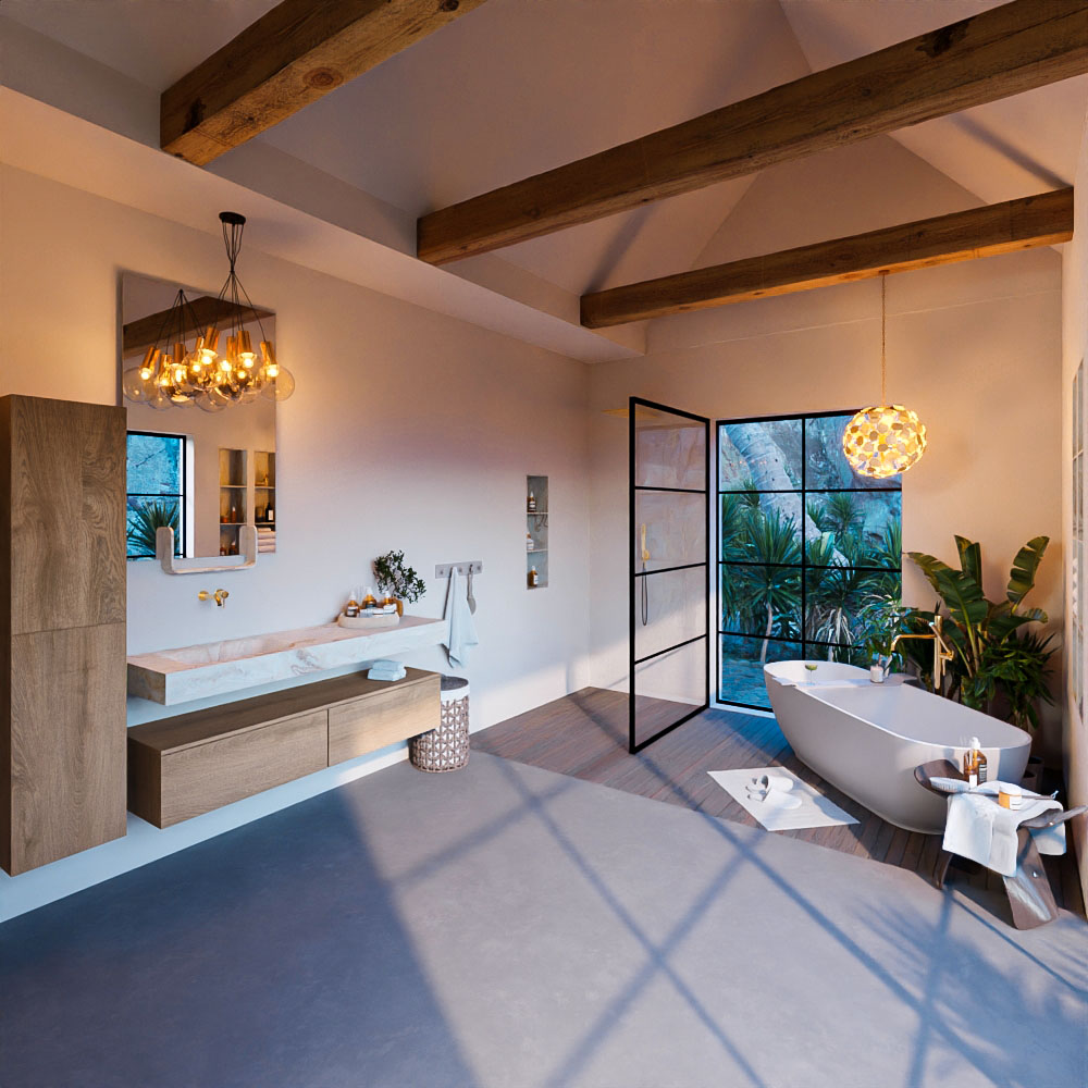 MONDIAZ ALAN-DLUX 150cm mueble de baño Washed Oak 2 cajones. Lavabo CLOUD Izquierda sin orificios color Frappe. 3 MONDIAZ ALAN-DLUX 150cm mueble de baño Washed Oak 2 cajones. Lavabo CLOUD Izquierda sin orificios color Frappe. - Imagen 3