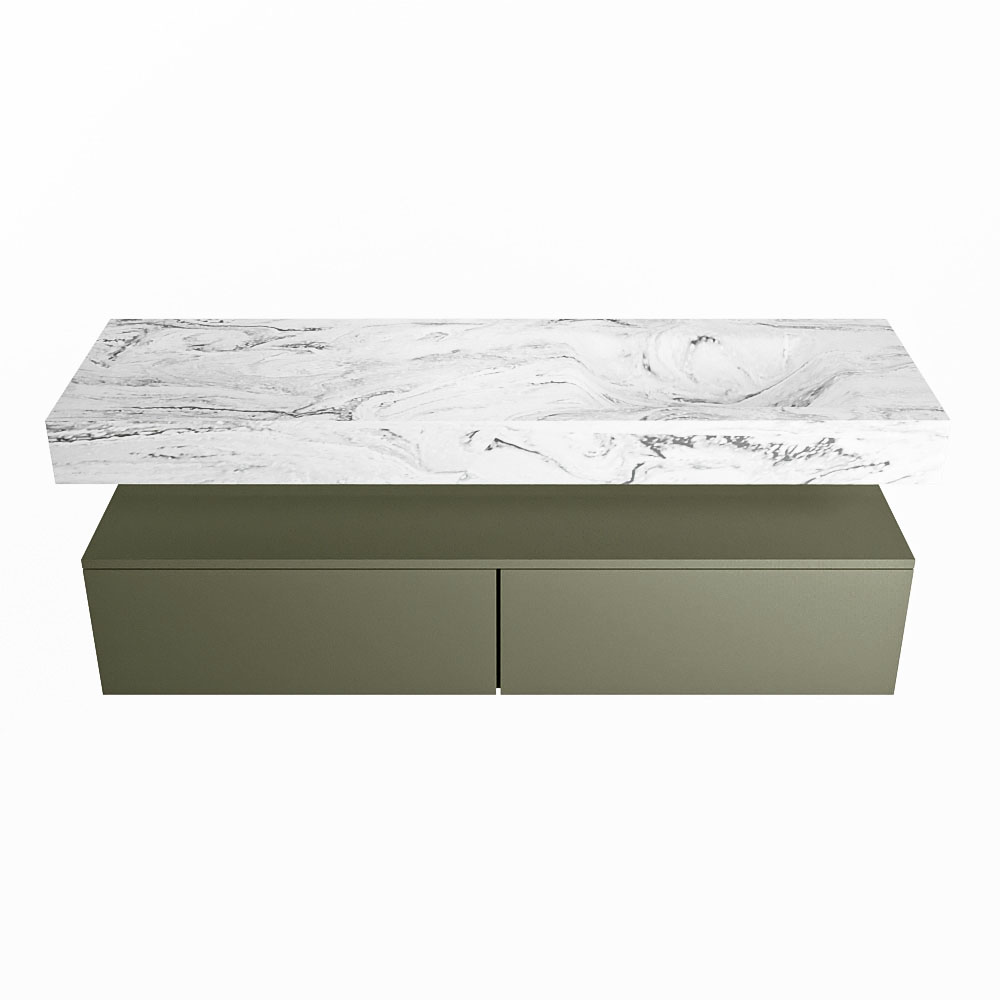 MONDIAZ ALAN-DLUX 150cm mueble de baño Army 2 cajones. Lavabo CLOUD Derecho sin orificios color Glace. 4 MONDIAZ ALAN-DLUX 150cm mueble de baño Army 2 cajones. Lavabo CLOUD Derecho sin orificios color Glace. - Imagen 4