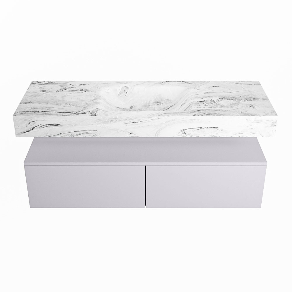 MONDIAZ ALAN-DLUX 130cm mueble de baño Cale 2 cajones. Lavabo CLOUD Centro 1 orificio color Glace. 4 MONDIAZ ALAN-DLUX 130cm mueble de baño Cale 2 cajones. Lavabo CLOUD Centro 1 orificio color Glace. - Imagen 4
