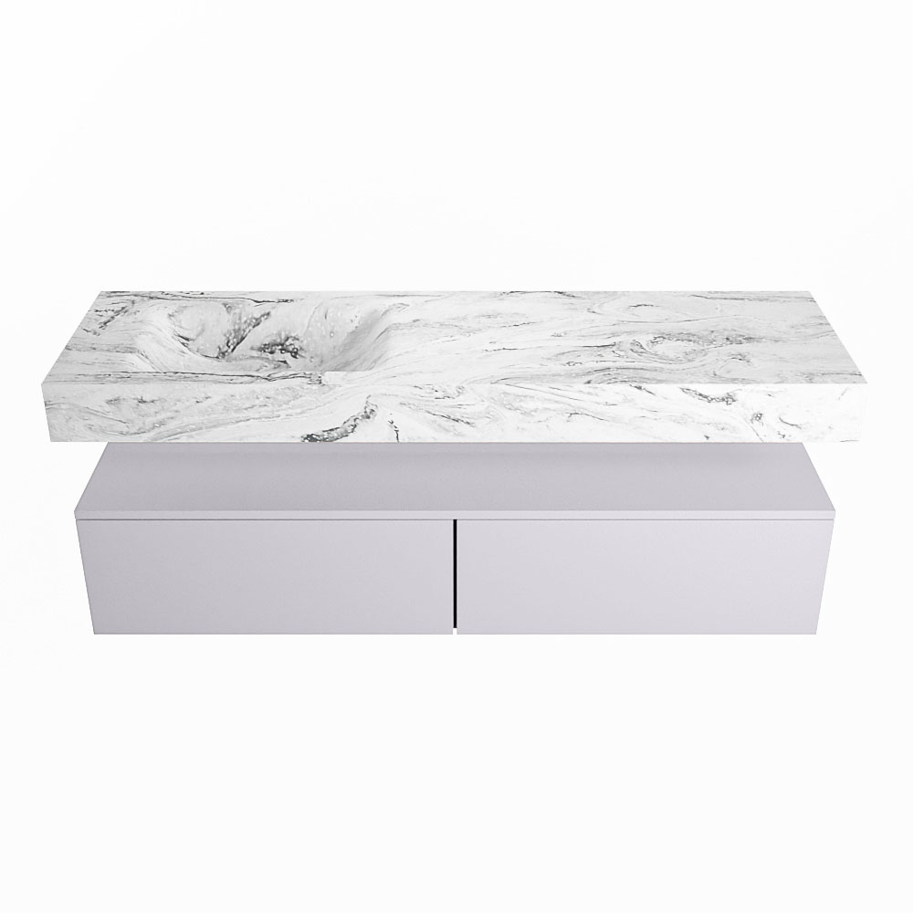 MONDIAZ ALAN-DLUX 150cm mueble de baño Cale 2 cajones. Lavabo CLOUD Izquierda sin orificios color Glace. 4 MONDIAZ ALAN-DLUX 150cm mueble de baño Cale 2 cajones. Lavabo CLOUD Izquierda sin orificios color Glace. - Imagen 4