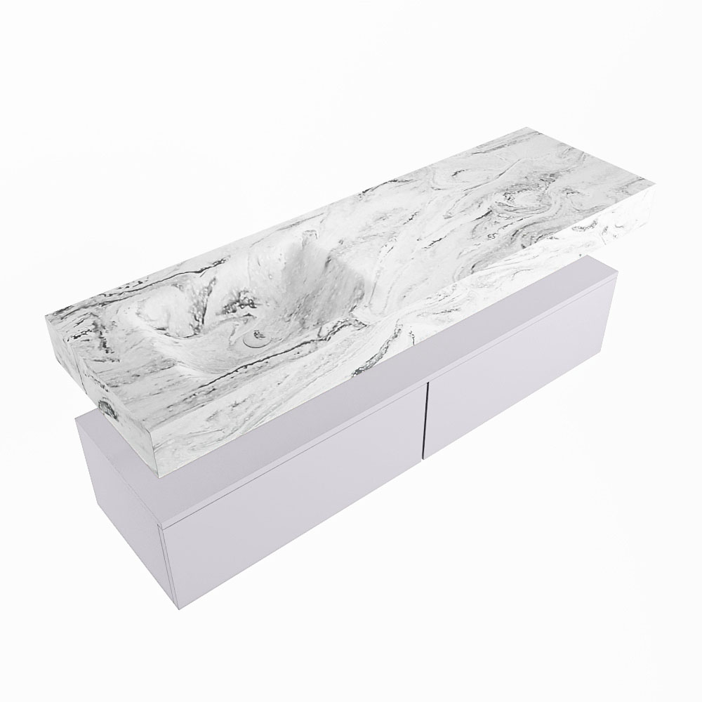 MONDIAZ ALAN-DLUX 150cm mueble de baño Cale 2 cajones. Lavabo CLOUD Izquierda sin orificios color Glace. 5 MONDIAZ ALAN-DLUX 150cm mueble de baño Cale 2 cajones. Lavabo CLOUD Izquierda sin orificios color Glace. - Imagen 5