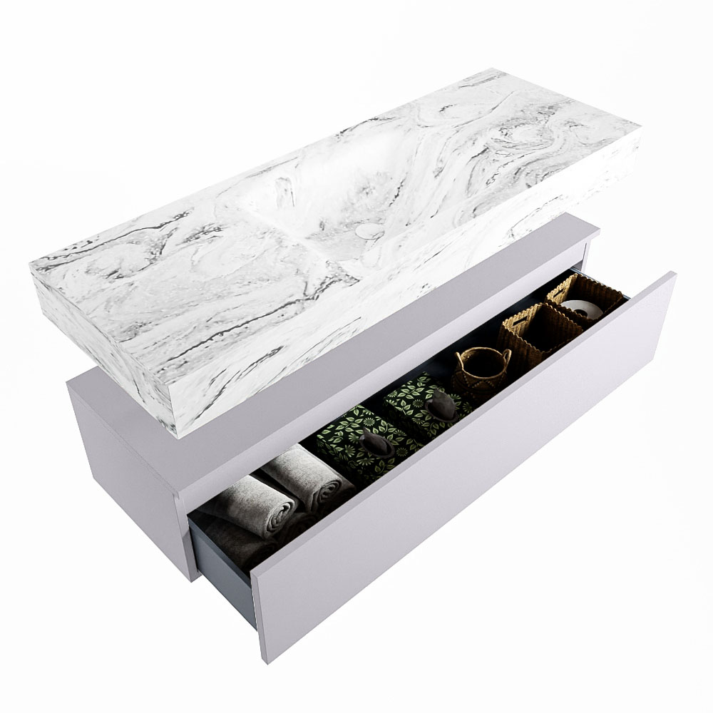 MONDIAZ ALAN-DLUX 130cm mueble de baño Cale 1 cajón. Lavabo CLOUD Centro 1 orificio color Glace. 6 MONDIAZ ALAN-DLUX 130cm mueble de baño Cale 1 cajón. Lavabo CLOUD Centro 1 orificio color Glace. - Imagen 6