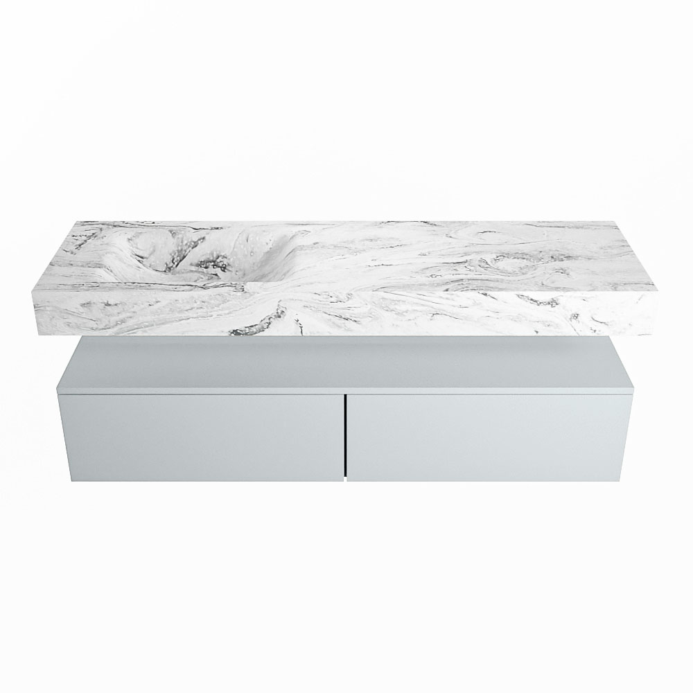 MONDIAZ ALAN-DLUX 150cm mueble de baño Clay 2 cajones. Lavabo CLOUD Izquierda sin orificios color Glace. 4 MONDIAZ ALAN-DLUX 150cm mueble de baño Clay 2 cajones. Lavabo CLOUD Izquierda sin orificios color Glace. - Imagen 4