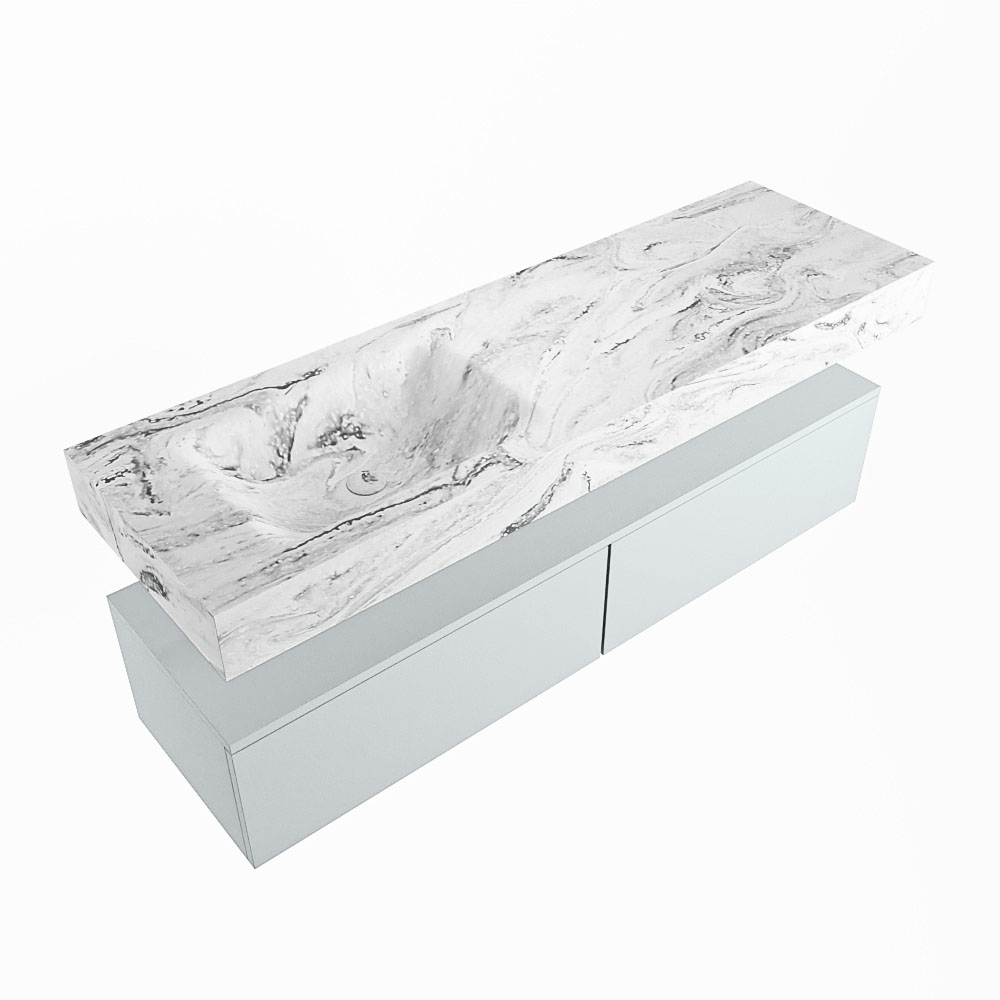 MONDIAZ ALAN-DLUX 150cm mueble de baño Clay 2 cajones. Lavabo CLOUD Izquierda sin orificios color Glace. 5 MONDIAZ ALAN-DLUX 150cm mueble de baño Clay 2 cajones. Lavabo CLOUD Izquierda sin orificios color Glace. - Imagen 5