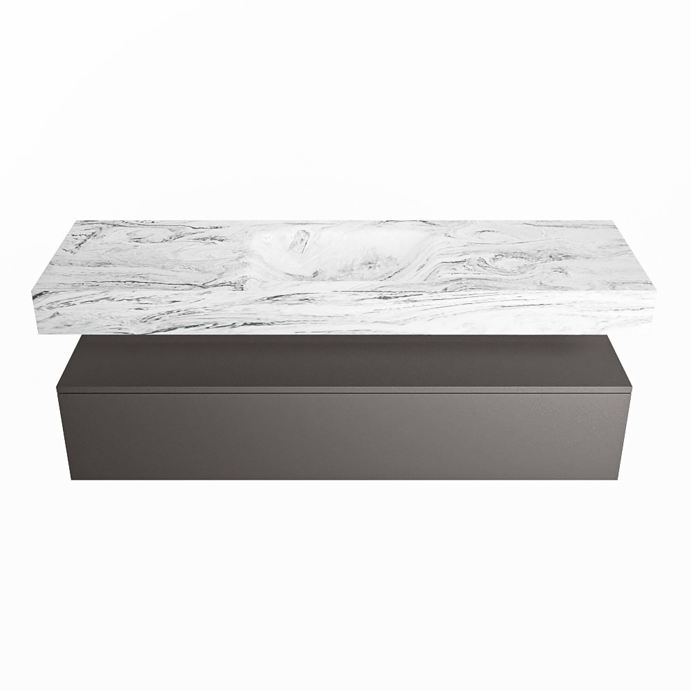 MONDIAZ ALAN-DLUX 150cm mueble de baño Dark Grey 1 cajón. Lavabo CLOUD Centro 1 orificio color Glace. 4 MONDIAZ ALAN-DLUX 150cm mueble de baño Dark Grey 1 cajón. Lavabo CLOUD Centro 1 orificio color Glace. - Imagen 4