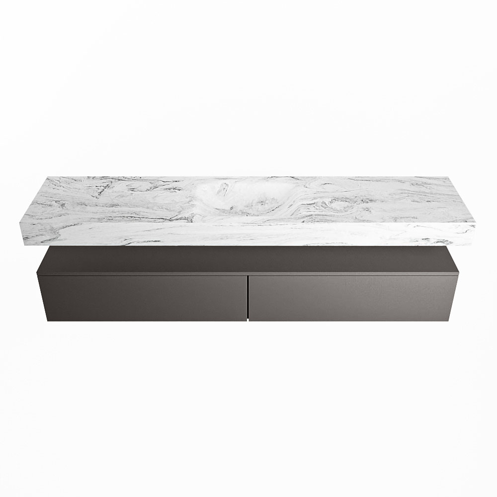 MONDIAZ ALAN-DLUX 200cm mueble de baño Dark Grey 2 cajones. Lavabo CLOUD Centro 1 orificio color Glace. 4 MONDIAZ ALAN-DLUX 200cm mueble de baño Dark Grey 2 cajones. Lavabo CLOUD Centro 1 orificio color Glace. - Imagen 4