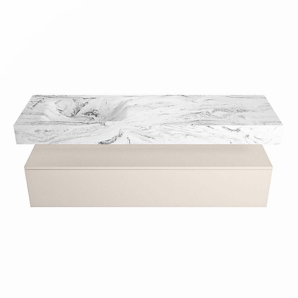 MONDIAZ ALAN-DLUX 150cm mueble de baño Linen 1 cajón. Lavabo CLOUD Izquierda sin orificios color Glace. 4 MONDIAZ ALAN-DLUX 150cm mueble de baño Linen 1 cajón. Lavabo CLOUD Izquierda sin orificios color Glace. - Imagen 4