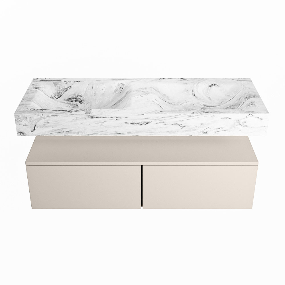 MONDIAZ ALAN-DLUX 120cm mueble de baño Linen 2 cajones. Lavabo CLOUD Doble sin orificios color Glace. 4 MONDIAZ ALAN-DLUX 120cm mueble de baño Linen 2 cajones. Lavabo CLOUD Doble sin orificios color Glace. - Imagen 4