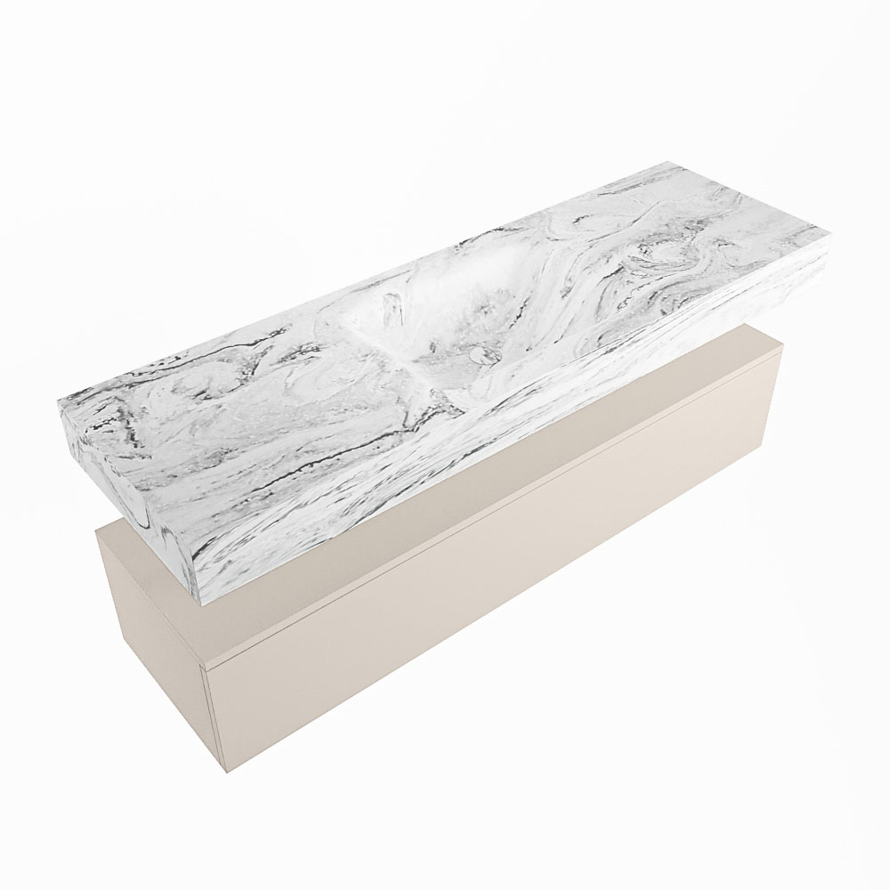 MONDIAZ ALAN-DLUX 150cm mueble de baño Linen 1 cajón. Lavabo CLOUD Centro 1 orificio color Glace. 5 MONDIAZ ALAN-DLUX 150cm mueble de baño Linen 1 cajón. Lavabo CLOUD Centro 1 orificio color Glace. - Imagen 5