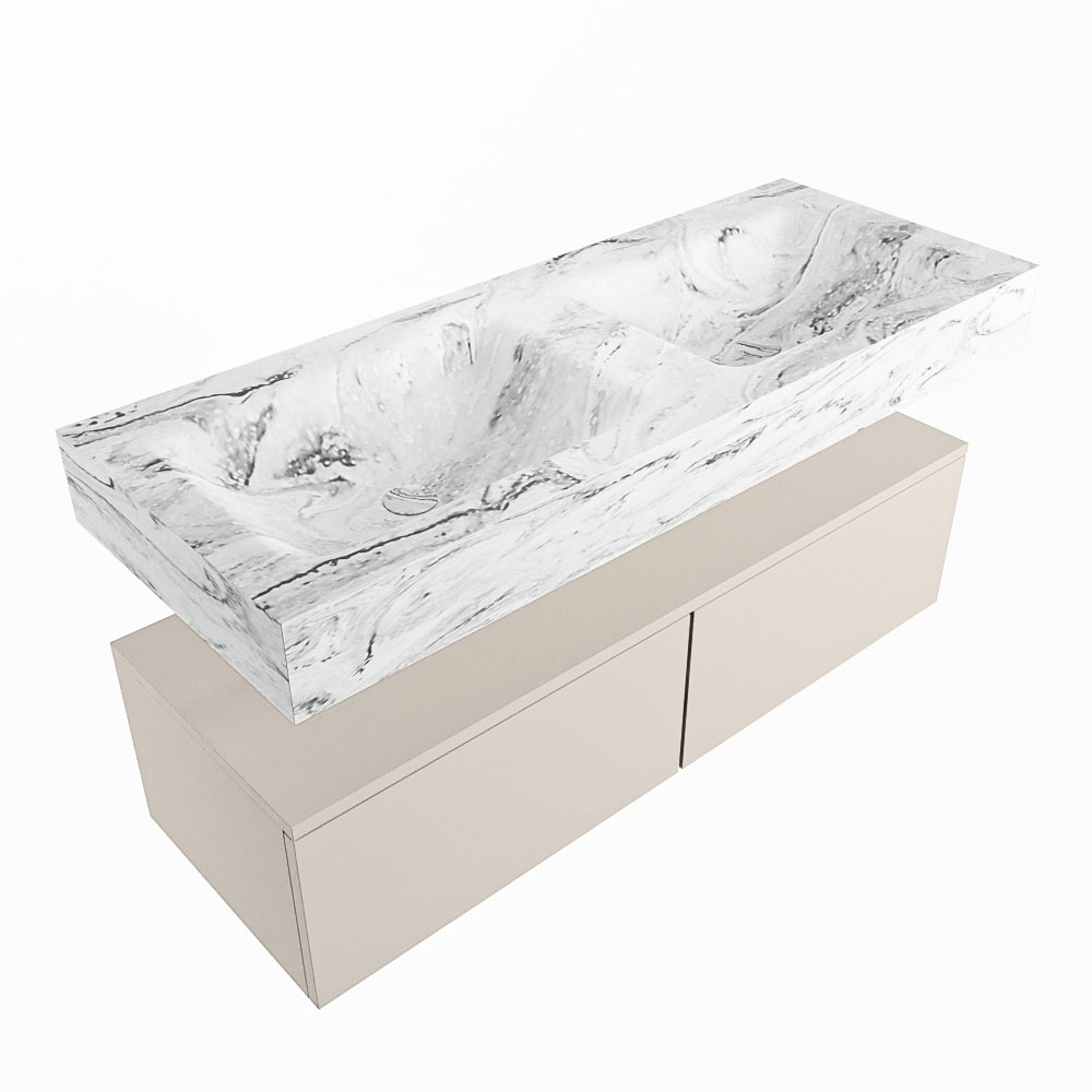 MONDIAZ ALAN-DLUX 120cm mueble de baño Linen 2 cajones. Lavabo CLOUD Doble sin orificios color Glace. 5 MONDIAZ ALAN-DLUX 120cm mueble de baño Linen 2 cajones. Lavabo CLOUD Doble sin orificios color Glace. - Imagen 5