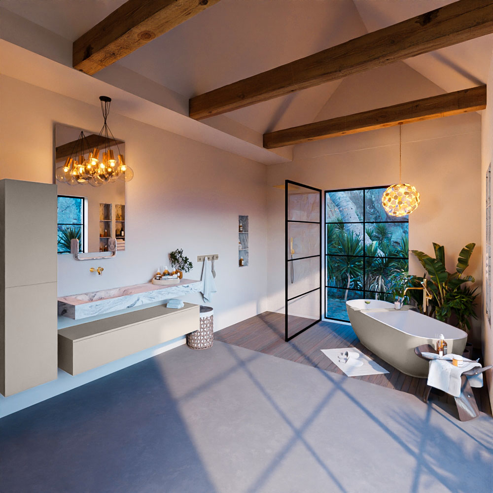 MONDIAZ ALAN-DLUX 150cm mueble de baño Linen 1 cajón. Lavabo CLOUD Izquierda sin orificios color Glace. 3 MONDIAZ ALAN-DLUX 150cm mueble de baño Linen 1 cajón. Lavabo CLOUD Izquierda sin orificios color Glace. - Imagen 3