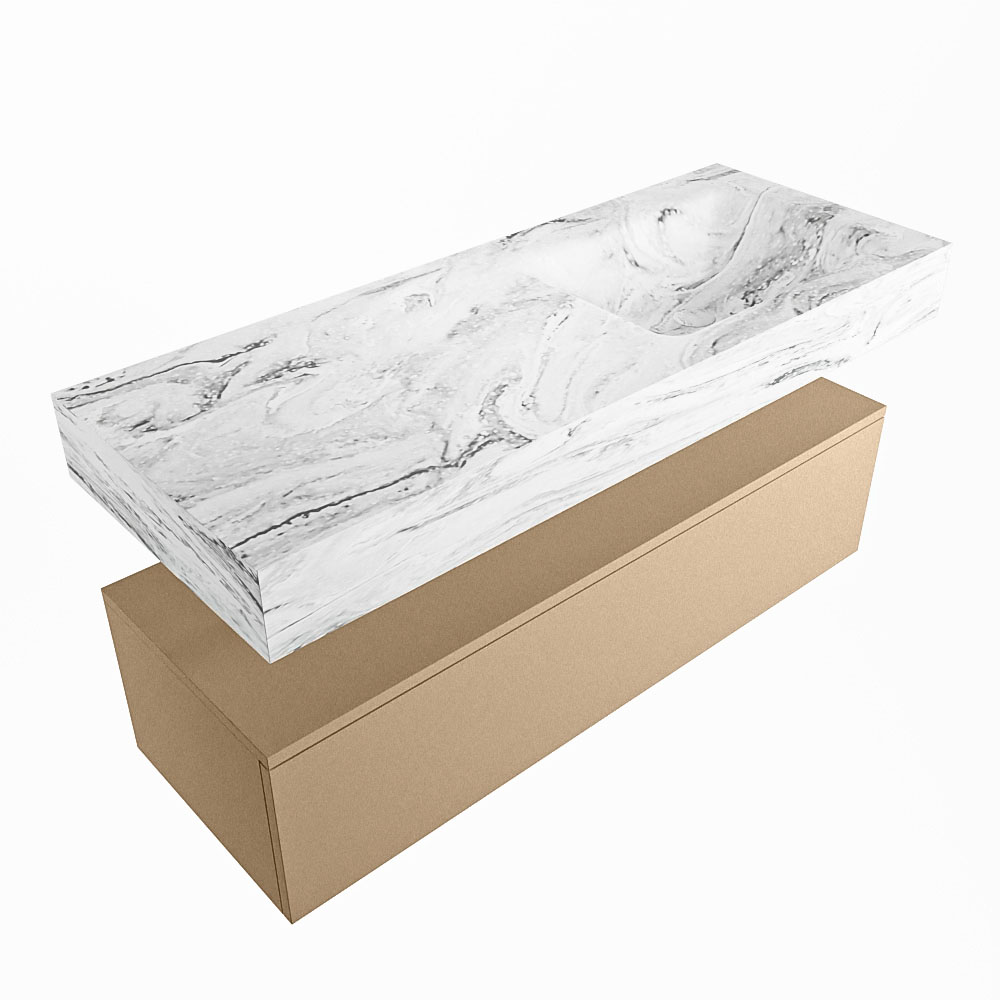 MONDIAZ ALAN-DLUX 120cm mueble de baño Oro 1 cajón. Lavabo CLOUD Derecho 1 orificio color Glace. 5 MONDIAZ ALAN-DLUX 120cm mueble de baño Oro 1 cajón. Lavabo CLOUD Derecho 1 orificio color Glace. - Imagen 5