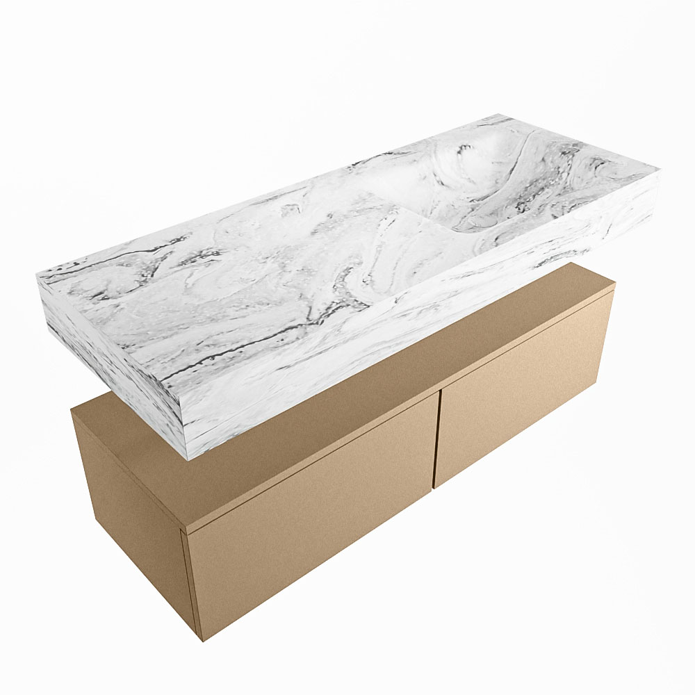 MONDIAZ ALAN-DLUX 120cm mueble de baño Oro 2 cajones. Lavabo CLOUD Derecho sin orificios color Glace. 5 MONDIAZ ALAN-DLUX 120cm mueble de baño Oro 2 cajones. Lavabo CLOUD Derecho sin orificios color Glace. - Imagen 5