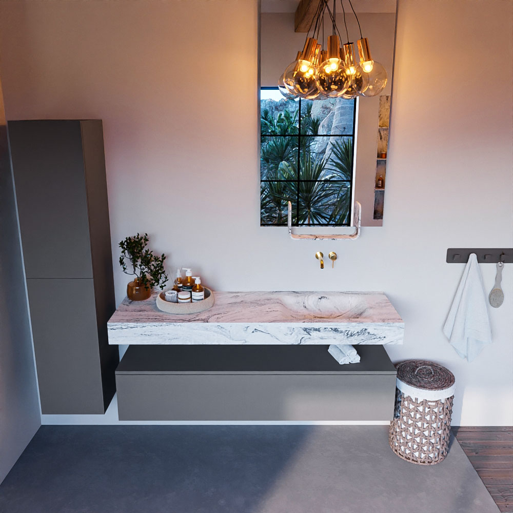 MONDIAZ ALAN-DLUX 150cm mueble de baño Plata 1 cajón. Lavabo CLOUD Derecho sin orificios color Glace. 2 MONDIAZ ALAN-DLUX 150cm mueble de baño Plata 1 cajón. Lavabo CLOUD Derecho sin orificios color Glace. - Imagen 2