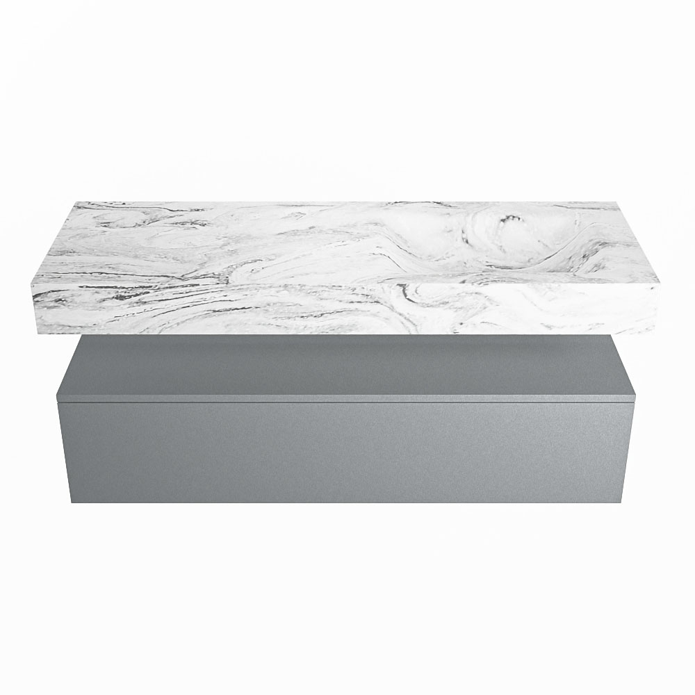 MONDIAZ ALAN-DLUX 130cm mueble de baño Plata 1 cajón. Lavabo CLOUD Derecho 1 orificio color Glace. 4 MONDIAZ ALAN-DLUX 130cm mueble de baño Plata 1 cajón. Lavabo CLOUD Derecho 1 orificio color Glace. - Imagen 4