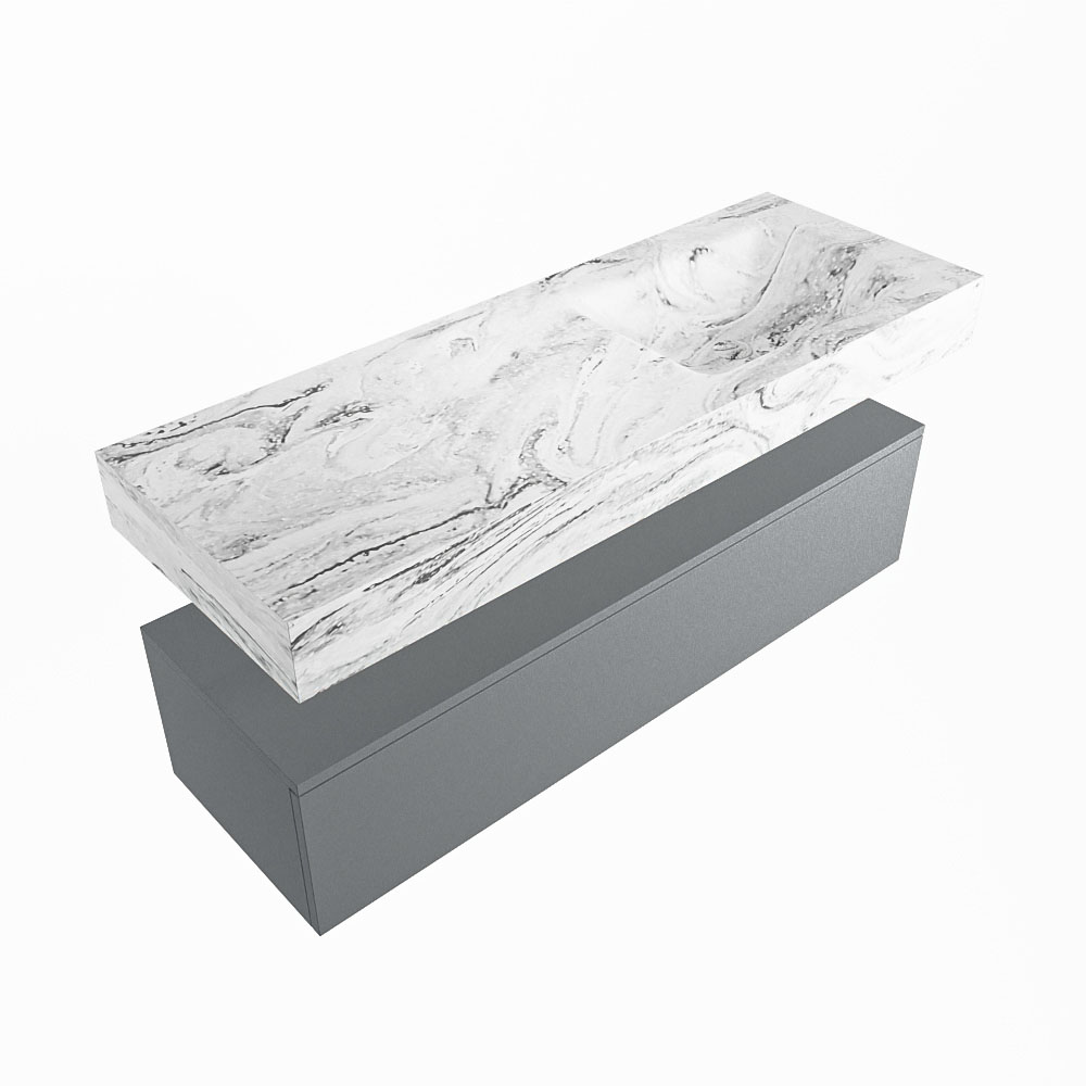 MONDIAZ ALAN-DLUX 130cm mueble de baño Plata 1 cajón. Lavabo CLOUD Derecho 1 orificio color Glace. 5 MONDIAZ ALAN-DLUX 130cm mueble de baño Plata 1 cajón. Lavabo CLOUD Derecho 1 orificio color Glace. - Imagen 5