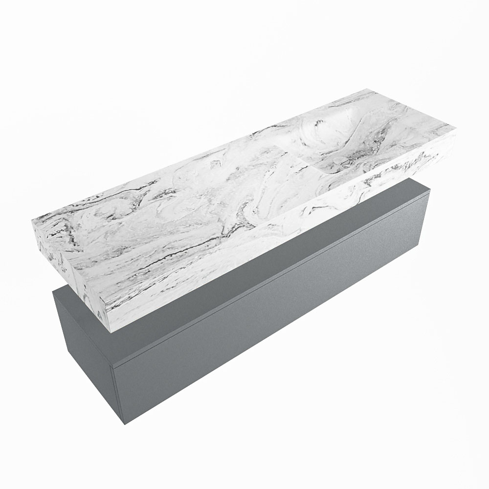 MONDIAZ ALAN-DLUX 150cm mueble de baño Plata 1 cajón. Lavabo CLOUD Derecho sin orificios color Glace. 5 MONDIAZ ALAN-DLUX 150cm mueble de baño Plata 1 cajón. Lavabo CLOUD Derecho sin orificios color Glace. - Imagen 5