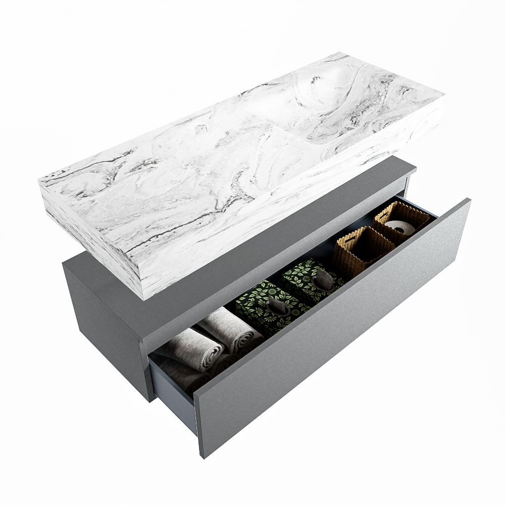 MONDIAZ ALAN-DLUX 120cm mueble de baño Plata 1 cajón. Lavabo CLOUD Derecho 1 orificio color Glace. 6 MONDIAZ ALAN-DLUX 120cm mueble de baño Plata 1 cajón. Lavabo CLOUD Derecho 1 orificio color Glace. - Imagen 6