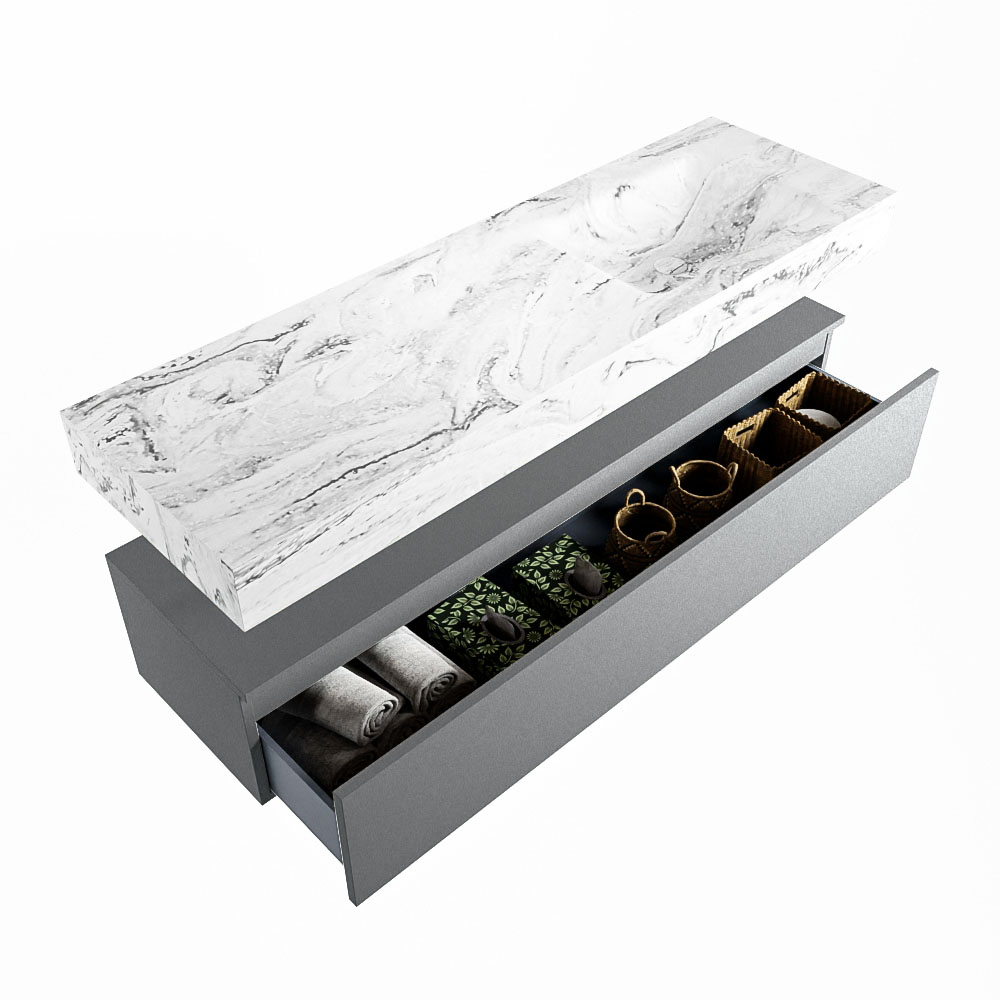 MONDIAZ ALAN-DLUX 150cm mueble de baño Plata 1 cajón. Lavabo CLOUD Derecho sin orificios color Glace. 6 MONDIAZ ALAN-DLUX 150cm mueble de baño Plata 1 cajón. Lavabo CLOUD Derecho sin orificios color Glace. - Imagen 6
