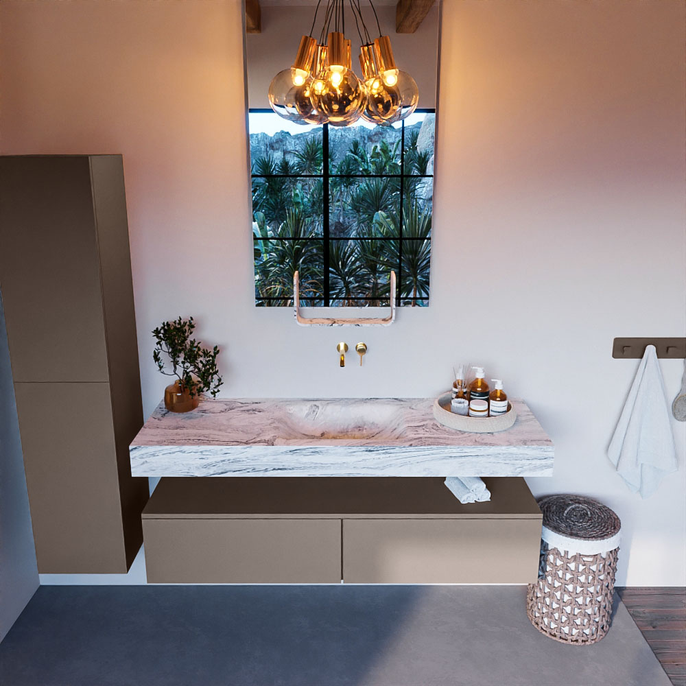 MONDIAZ ALAN-DLUX 150cm mueble de baño Smoke 2 cajones. Lavabo CLOUD Centro sin orificios color Glace. 2 MONDIAZ ALAN-DLUX 150cm mueble de baño Smoke 2 cajones. Lavabo CLOUD Centro sin orificios color Glace. - Imagen 2