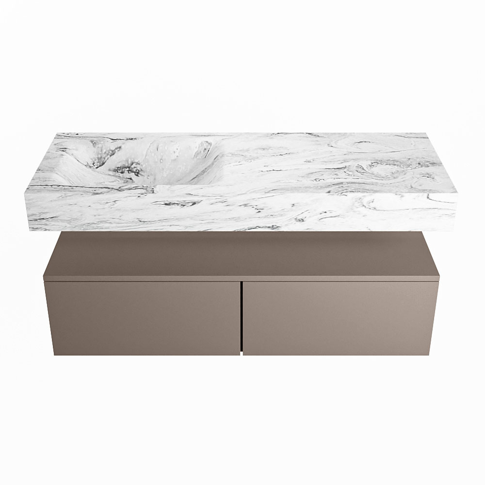 MONDIAZ ALAN-DLUX 120cm mueble de baño Smoke 2 cajones. Lavabo CLOUD Izquierda sin orificios color Glace. 4 MONDIAZ ALAN-DLUX 120cm mueble de baño Smoke 2 cajones. Lavabo CLOUD Izquierda sin orificios color Glace. - Imagen 4