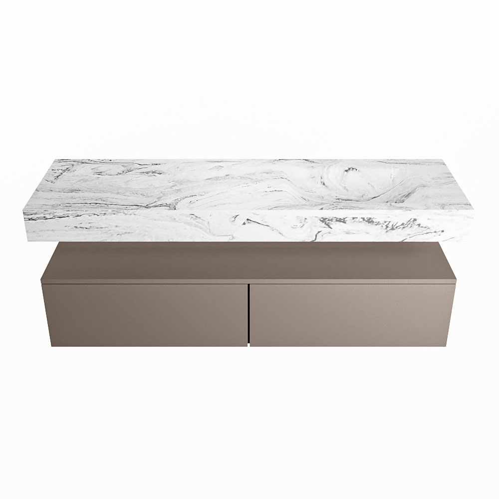 MONDIAZ ALAN-DLUX 150cm mueble de baño Smoke 2 cajones. Lavabo CLOUD Derecho sin orificios color Glace. 4 MONDIAZ ALAN-DLUX 150cm mueble de baño Smoke 2 cajones. Lavabo CLOUD Derecho sin orificios color Glace. - Imagen 4