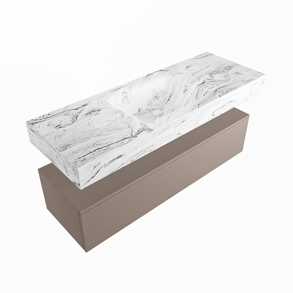 MONDIAZ ALAN-DLUX 130cm mueble de baño Smoke 1 cajón. Lavabo CLOUD Centro sin orificios color Glace. 5 MONDIAZ ALAN-DLUX 130cm mueble de baño Smoke 1 cajón. Lavabo CLOUD Centro sin orificios color Glace. - Imagen 5