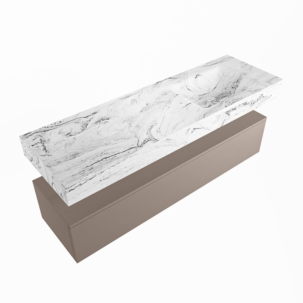 MONDIAZ ALAN-DLUX 150cm mueble de baño Smoke 1 cajón. Lavabo CLOUD Derecho sin orificios color Glace. 5 MONDIAZ ALAN-DLUX 150cm mueble de baño Smoke 1 cajón. Lavabo CLOUD Derecho sin orificios color Glace. - Imagen 5