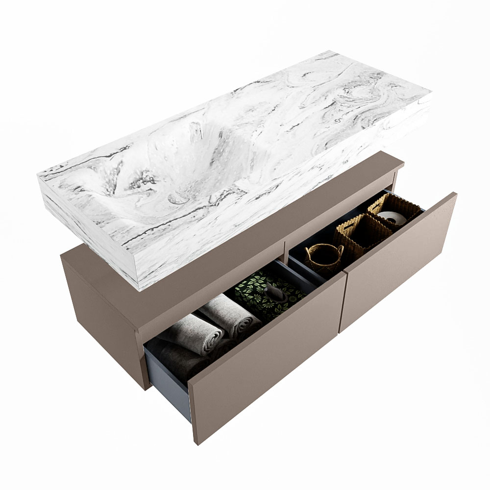 MONDIAZ ALAN-DLUX 120cm mueble de baño Smoke 2 cajones. Lavabo CLOUD Izquierda sin orificios color Glace. 6 MONDIAZ ALAN-DLUX 120cm mueble de baño Smoke 2 cajones. Lavabo CLOUD Izquierda sin orificios color Glace. - Imagen 6