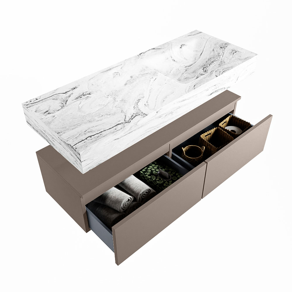 MONDIAZ ALAN-DLUX 120cm mueble de baño Smoke 2 cajones. Lavabo CLOUD Derecho 1 orificio color Glace. 6 MONDIAZ ALAN-DLUX 120cm mueble de baño Smoke 2 cajones. Lavabo CLOUD Derecho 1 orificio color Glace. - Imagen 6