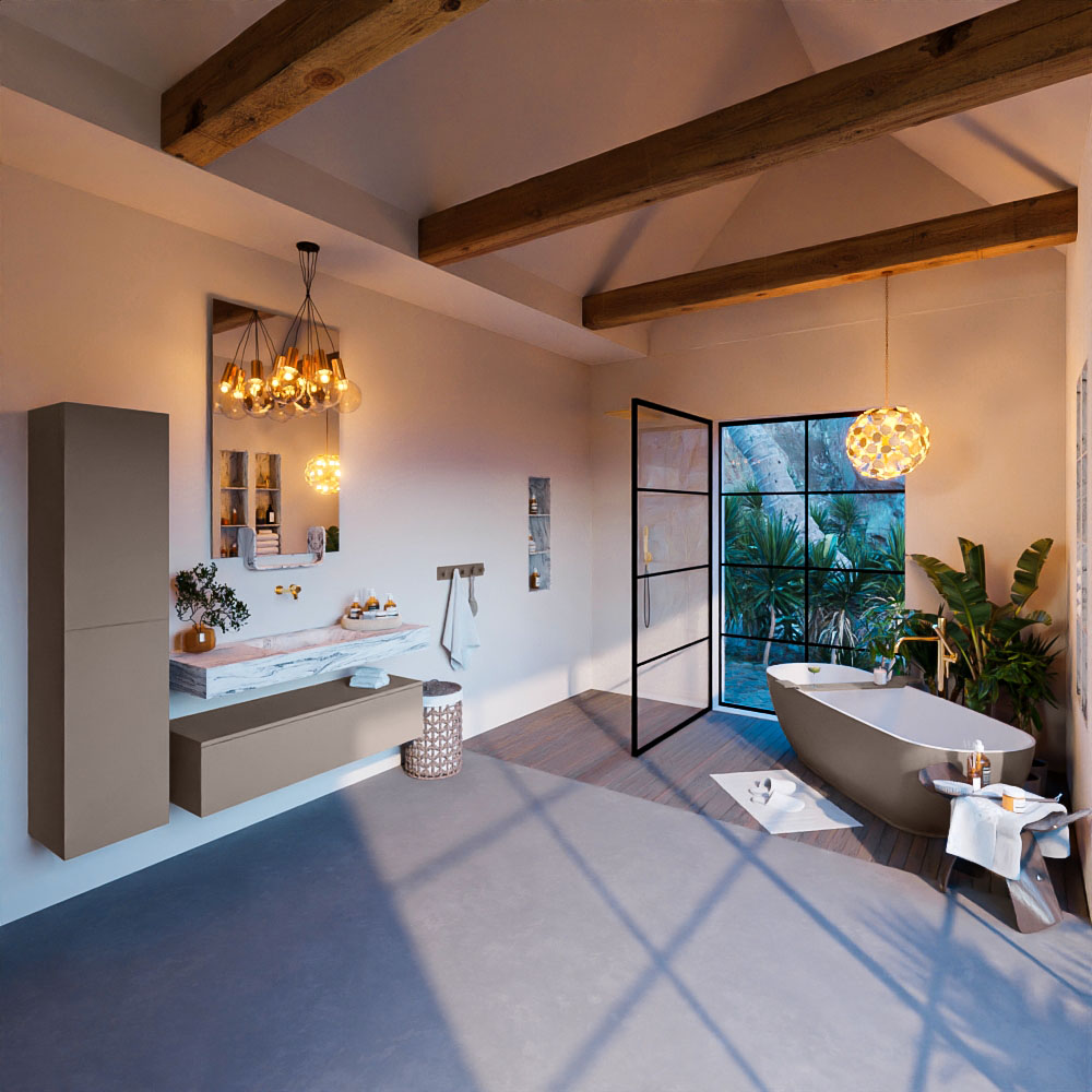 MONDIAZ ALAN-DLUX 120cm mueble de baño Smoke 1 cajón. Lavabo CLOUD Centro sin orificios color Glace. 3 MONDIAZ ALAN-DLUX 120cm mueble de baño Smoke 1 cajón. Lavabo CLOUD Centro sin orificios color Glace. - Imagen 3