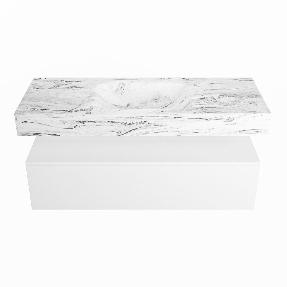MONDIAZ ALAN-DLUX 120cm mueble de baño Talc 1 cajón. Lavabo CLOUD Centro sin orificios color Glace. 4 MONDIAZ ALAN-DLUX 120cm mueble de baño Talc 1 cajón. Lavabo CLOUD Centro sin orificios color Glace. - Imagen 4