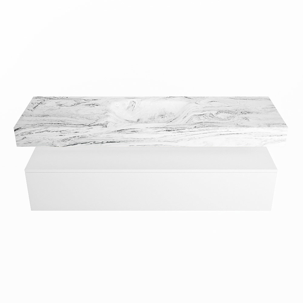 MONDIAZ ALAN-DLUX 150cm mueble de baño Talc 1 cajón. Lavabo CLOUD Centro 1 orificio color Glace. 4 MONDIAZ ALAN-DLUX 150cm mueble de baño Talc 1 cajón. Lavabo CLOUD Centro 1 orificio color Glace. - Imagen 4