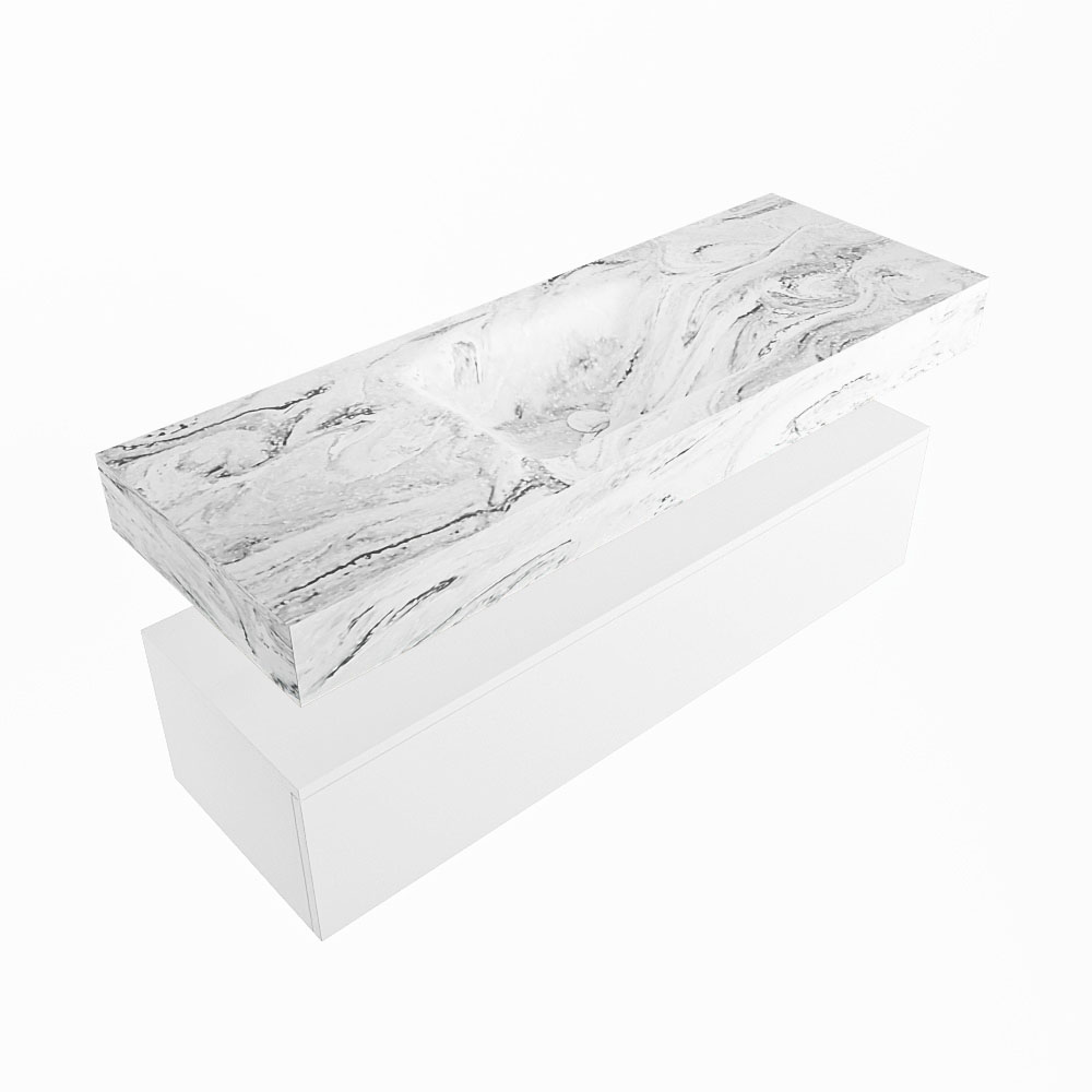 MONDIAZ ALAN-DLUX 130cm mueble de baño Talc 1 cajón. Lavabo CLOUD Centro sin orificios color Glace. 5 MONDIAZ ALAN-DLUX 130cm mueble de baño Talc 1 cajón. Lavabo CLOUD Centro sin orificios color Glace. - Imagen 5