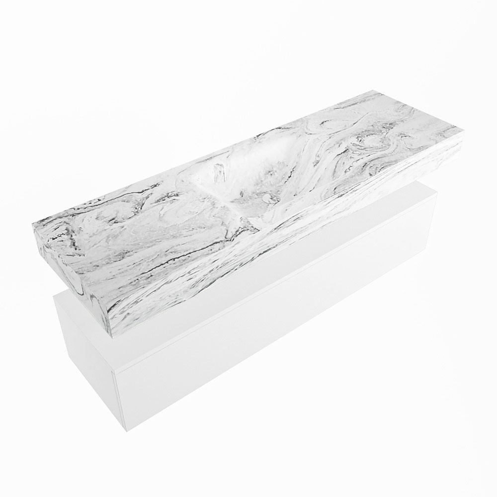MONDIAZ ALAN-DLUX 150cm mueble de baño Talc 1 cajón. Lavabo CLOUD Centro 1 orificio color Glace. 5 MONDIAZ ALAN-DLUX 150cm mueble de baño Talc 1 cajón. Lavabo CLOUD Centro 1 orificio color Glace. - Imagen 5