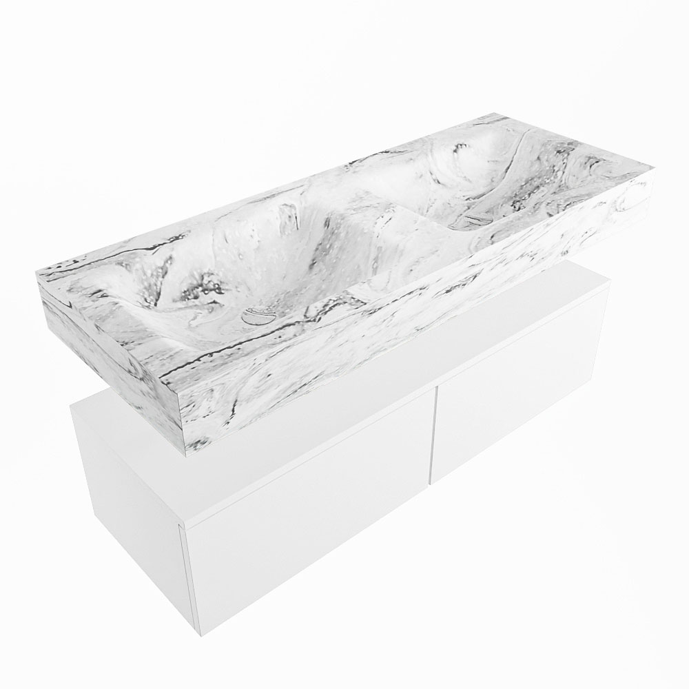 MONDIAZ ALAN-DLUX 120cm mueble de baño Talc 2 cajones. Lavabo CLOUD Doble sin orificios color Glace. 5 MONDIAZ ALAN-DLUX 120cm mueble de baño Talc 2 cajones. Lavabo CLOUD Doble sin orificios color Glace. - Imagen 5