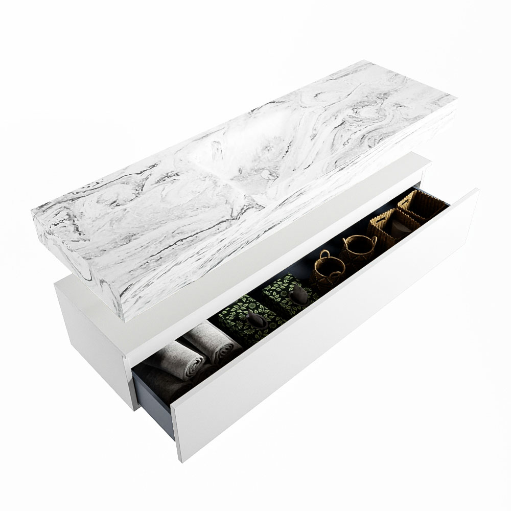 MONDIAZ ALAN-DLUX 150cm mueble de baño Talc 1 cajón. Lavabo CLOUD Centro 1 orificio color Glace. 6 MONDIAZ ALAN-DLUX 150cm mueble de baño Talc 1 cajón. Lavabo CLOUD Centro 1 orificio color Glace. - Imagen 6