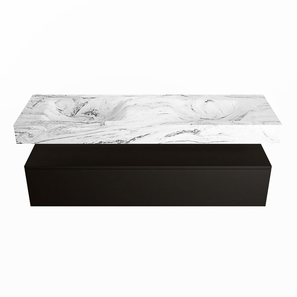 MONDIAZ ALAN-DLUX 150cm mueble de baño Urban 1 cajón. Lavabo CLOUD Doble sin orificios color Glace. 4 MONDIAZ ALAN-DLUX 150cm mueble de baño Urban 1 cajón. Lavabo CLOUD Doble sin orificios color Glace. - Imagen 4