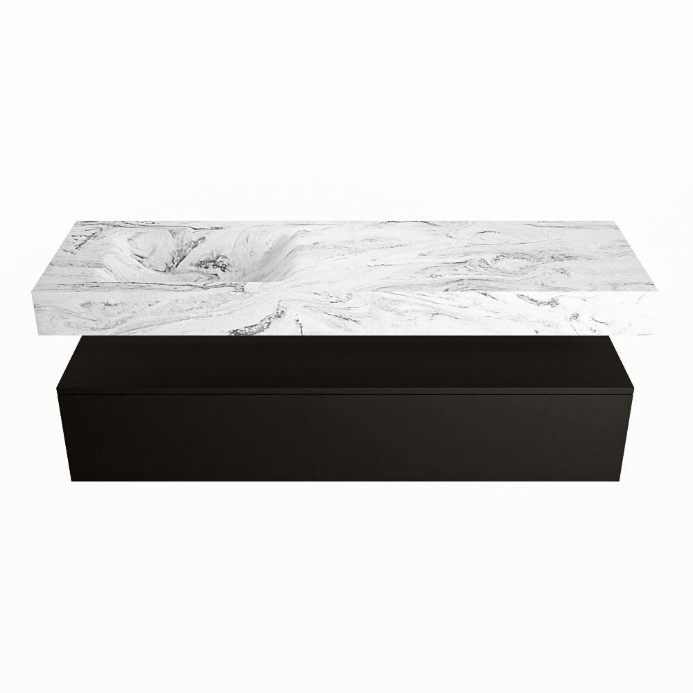 MONDIAZ ALAN-DLUX 150cm mueble de baño Urban 1 cajón. Lavabo CLOUD Izquierda 1 orificio color Glace. 4 MONDIAZ ALAN-DLUX 150cm mueble de baño Urban 1 cajón. Lavabo CLOUD Izquierda 1 orificio color Glace. - Imagen 4