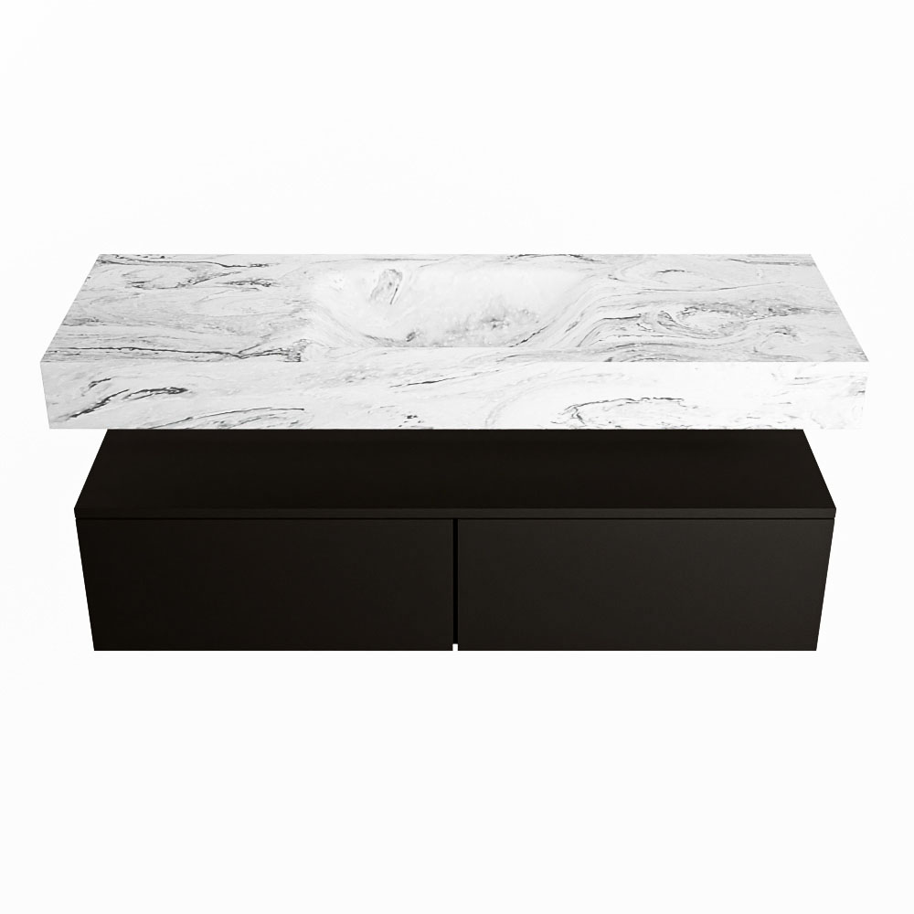 MONDIAZ ALAN-DLUX 130cm mueble de baño Urban 2 cajones. Lavabo CLOUD Centro sin orificios color Glace. 4 MONDIAZ ALAN-DLUX 130cm mueble de baño Urban 2 cajones. Lavabo CLOUD Centro sin orificios color Glace. - Imagen 4